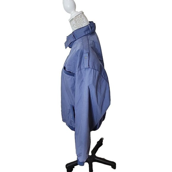 Haband jacket Windbreaker men's Large Blue Cafe Racer Member Only Style - Picture 5 of 7